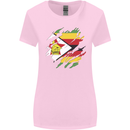 Torn Zimbabwe Flag Zimbabwean Day Football Womens Wider Cut T-Shirt Light Pink