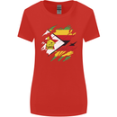 Torn Zimbabwe Flag Zimbabwean Day Football Womens Wider Cut T-Shirt Red