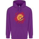 Torn  Kyrgyzstan Flag Kyrgyz Day Football Childrens Kids Hoodie Purple