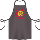 Torn  Kyrgyzstan Flag Kyrgyz Day Football Cotton Apron 100% Organic Dark Grey