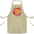 Torn  Kyrgyzstan Flag Kyrgyz Day Football Cotton Apron 100% Organic Khaki