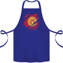 Torn  Kyrgyzstan Flag Kyrgyz Day Football Cotton Apron 100% Organic Royal Blue