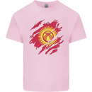 Torn  Kyrgyzstan Flag Kyrgyz Day Football Mens Cotton T-Shirt Tee Top Light Pink