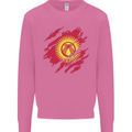 Torn  Kyrgyzstan Flag Kyrgyz Day Football Mens Sweatshirt Jumper Azalea