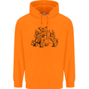Tortoise Mushrooms Nature Mycology Childrens Kids Hoodie Orange