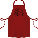 Tortoise Mushrooms Nature Mycology Cotton Apron 100% Organic Maroon