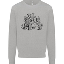 Tortoise Mushrooms Nature Mycology Kids Sweatshirt Jumper Sports Grey