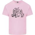 Tortoise Mushrooms Nature Mycology Kids T-Shirt Childrens Light Pink