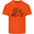 Tortoise Mushrooms Nature Mycology Kids T-Shirt Childrens Orange