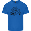 Tortoise Mushrooms Nature Mycology Kids T-Shirt Childrens Royal Blue