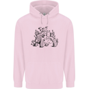 Tortoise Mushrooms Nature Mycology Mens 80% Cotton Hoodie Light Pink