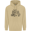 Tortoise Mushrooms Nature Mycology Mens 80% Cotton Hoodie Sand