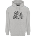 Tortoise Mushrooms Nature Mycology Mens 80% Cotton Hoodie Sports Grey