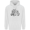 Tortoise Mushrooms Nature Mycology Mens 80% Cotton Hoodie White