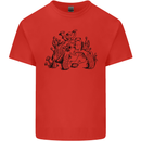 Tortoise Mushrooms Nature Mycology Mens Cotton T-Shirt Tee Top Red
