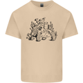 Tortoise Mushrooms Nature Mycology Mens Cotton T-Shirt Tee Top Sand