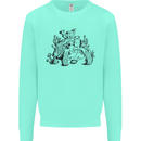 Tortoise Mushrooms Nature Mycology Mens Sweatshirt Jumper Peppermint