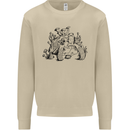 Tortoise Mushrooms Nature Mycology Mens Sweatshirt Jumper Sand