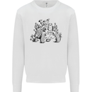 Tortoise Mushrooms Nature Mycology Mens Sweatshirt Jumper White