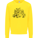Tortoise Mushrooms Nature Mycology Mens Sweatshirt Jumper Yellow