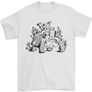 Tortoise Mushrooms Nature Mycology Mens T-Shirt 100% Cotton White