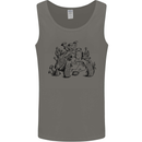 Tortoise Mushrooms Nature Mycology Mens Vest Tank Top Charcoal