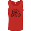 Tortoise Mushrooms Nature Mycology Mens Vest Tank Top Red