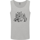 Tortoise Mushrooms Nature Mycology Mens Vest Tank Top Sports Grey