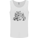 Tortoise Mushrooms Nature Mycology Mens Vest Tank Top White