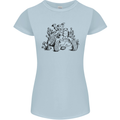 Tortoise Mushrooms Nature Mycology Womens Petite Cut T-Shirt Light Blue