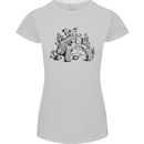 Tortoise Mushrooms Nature Mycology Womens Petite Cut T-Shirt Sports Grey