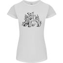 Tortoise Mushrooms Nature Mycology Womens Petite Cut T-Shirt White