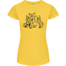 Tortoise Mushrooms Nature Mycology Womens Petite Cut T-Shirt Yellow