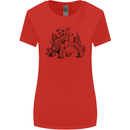 Tortoise Mushrooms Nature Mycology Womens Wider Cut T-Shirt Red