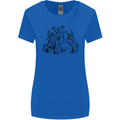 Tortoise Mushrooms Nature Mycology Womens Wider Cut T-Shirt Royal Blue