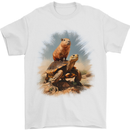 Tortoise and Capybara Mens T-Shirt 100% Cotton White