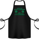 Touch My Lucky Charms Funny St Patricks Day Cotton Apron 100% Organic Black