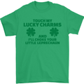 Touch My Lucky Charms Funny St Patricks Day Mens T-Shirt 100% Cotton Irish Green