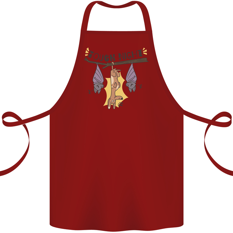 Tough Night Funny Dog Bat Hangover Alcohol Beer Cotton Apron 100% Organic Maroon