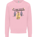 Tough Night Funny Dog Bat Hangover Alcohol Beer Kids Sweatshirt Jumper Light Pink