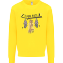 Tough Night Funny Dog Bat Hangover Alcohol Beer Kids Sweatshirt Jumper Yellow