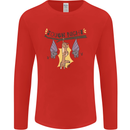 Tough Night Funny Dog Bat Hangover Alcohol Beer Mens Long Sleeve T-Shirt Red