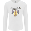 Tough Night Funny Dog Bat Hangover Alcohol Beer Mens Long Sleeve T-Shirt White