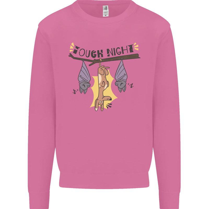 Tough Night Funny Dog Bat Hangover Alcohol Beer Mens Sweatshirt Jumper Azalea