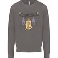 Tough Night Funny Dog Bat Hangover Alcohol Beer Mens Sweatshirt Jumper Charcoal