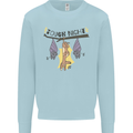 Tough Night Funny Dog Bat Hangover Alcohol Beer Mens Sweatshirt Jumper Light Blue