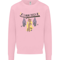 Tough Night Funny Dog Bat Hangover Alcohol Beer Mens Sweatshirt Jumper Light Pink