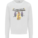 Tough Night Funny Dog Bat Hangover Alcohol Beer Mens Sweatshirt Jumper White