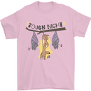 Tough Night Funny Dog Bat Hangover Alcohol Beer Mens T-Shirt 100% Cotton Light Pink