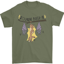 Tough Night Funny Dog Bat Hangover Alcohol Beer Mens T-Shirt 100% Cotton Military Green